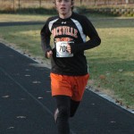 Senior Edward Kirk runs his hardest to finish the race in sixth place.