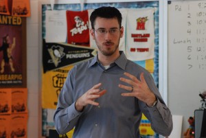 Chemistry teacher Michael Geoffroy uses his very unique style of teaching to help his students suceed.