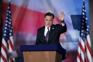 Republican presidential candidate Mitt Romney waves to supporters at the Boston Convention Center in Boston, Massachusetts, after Romney loses the election to incumbent Barack Obama on Tuesday, November 6, 2012. (Carolyn Cole/Los Angeles Times/MCT) --Courtesy of MCT Campus