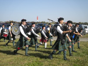Pipe band performed at a competition in Richmond Virginia on Oct. 20, 2012. The band, lead by Pipe Band Director Lisa Frazier, went on to win the competition with 16 awards. The medals include two first place and seven second place awards.