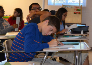 Tantardini was excited for his first day at RHS, having attended freshman orientation the day he was struck. He is glad to be back in school and is catching up on the work he missed while hospitalized. --Mara Monroe