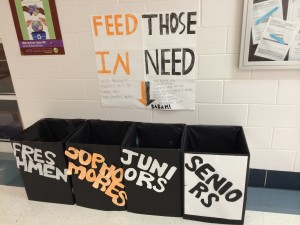 Four designated bins outside the main office were filled with cans for the RHS Canned Food Drive, which was very successful. This year, students collected 309 cans and teachers and clubs donated 87 cans, with a total of 396 cans. --Camila Torres