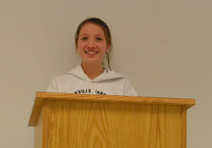 Junior Angela Barney plans on taking next year's leadership class to help with SGA. --Elissa Britt