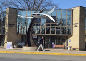 A student walks to his classes at the Montgomery College (MC), Rockville campus. Taking courses at MC allows high school students to receive college credit early, giving them a head start in requisites and providing them with knowledge.  --Adam Bensimhon