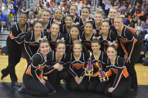 The squad poses with both their third place and spirit awards at their Division I county competition Feb. 1 at RMHS. --Adam Bensimhon