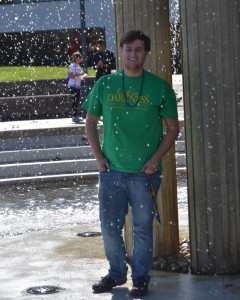 Senior Martin Mitchell at the Columbia Lakefront fountain Out of the Darkness walk for suicide prevention in Columbia, Md. --Elissa Britt