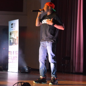 Duane Myko made his debut at RHS Nov. 19. He excited the crowd with music and poetry in his relatable words. --Meklit Bekele