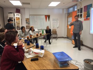 DHOH Academic Bowl practices with Coach Steve Mather to prepare for the upcoming southeast regional competition the week of Feb. 26 through March 1 at the Delaware School for the Deaf. Hoping to finish well in the competition, the team practices twice a week at lunch and after school. --Lillian A