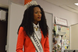 Miss Maryland USA Mam  Adjei came to RHS Feb. 13 to speak to Ambreen Khan-Baker's eighth period class about following their dreams and doing what makes them happy.