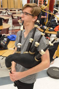 Senior William Shropshire jams out on his signature instrument in hopes of attaining woodwind perfection. --Meklit Bekele