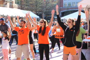 Juniors Jonathon Garcia, Sophie Rosen and Anna Llewellyn prepare for the walk. As members of the Awareness Club they hope to continue to attend similar events. --Sarah Wagner