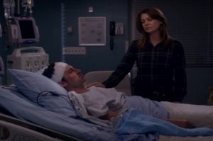 Meredith Grey says her final goodbyes to husband Derek Shepherd as his life support is removed. Courtesy of ABC Studios