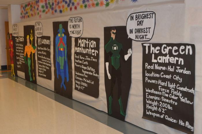 The class of 17' included bios of various Justice League members